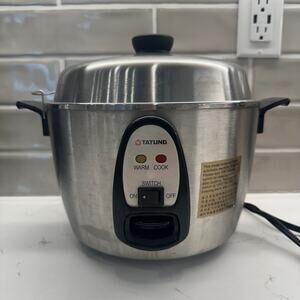 Tatung TAC-06KN(UL) 6 Cup Multi-Functional Stainless Steel Rice Cooker Silver